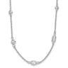 Cheryl M Sterling Silver Rhodium-plated Brilliant-cut CZ 26 Station 36. Necklace