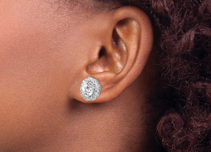 Sterling Silver Earrings Style QCM131 - Classique Jewelry Inc.