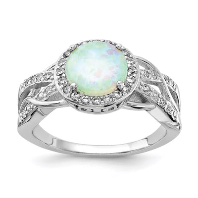 Sterling silver cubic zirconia ring