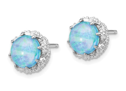 Sterling silver cubic zirconia earrings, alternate view