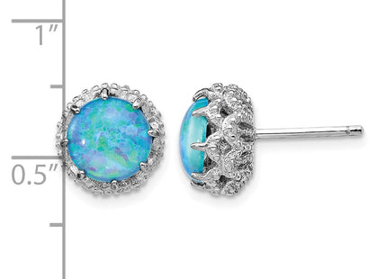 Sterling silver cubic zirconia earrings, further view