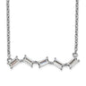 Cheryl M Sterling Silver Rhodium-plated Emerald-cut CZ Bar Necklace