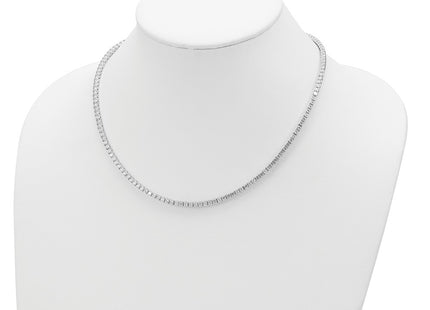Sterling silver cubic zirconia necklace, further view