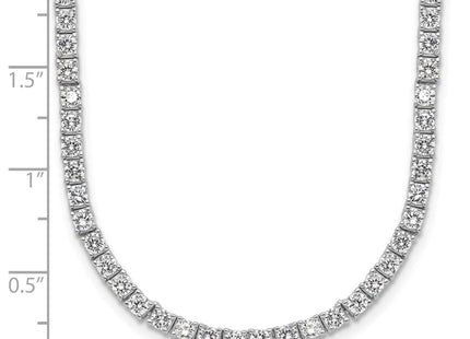 Sterling silver cubic zirconia necklace, another view