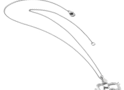 Cheryl M Sterling Silver Rhodium Plated Brilliant-cut CZ Elephant 18. Necklace