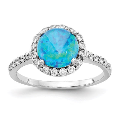 Sterling silver cubic zirconia ring