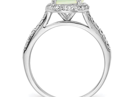 Sterling silver cubic zirconia ring, alternate view