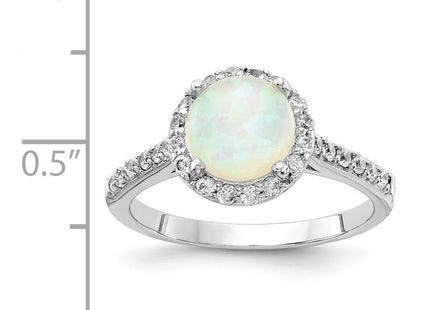 Sterling silver cubic zirconia ring, further view