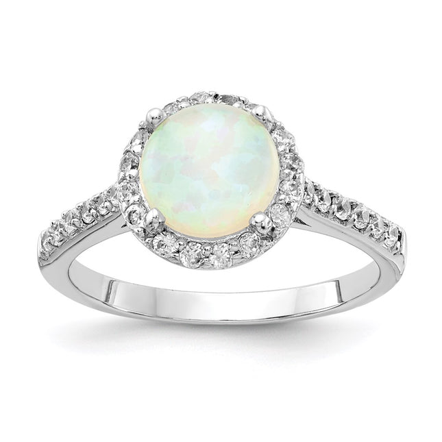 Sterling silver cubic zirconia ring