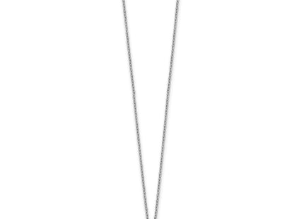 Sterling silver cubic zirconia teardrop necklace, alternate view