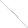 Cheryl M Sterling Silver Rhodium-plated Brilliant-cut CZ Bar 9. Anklet with Extender