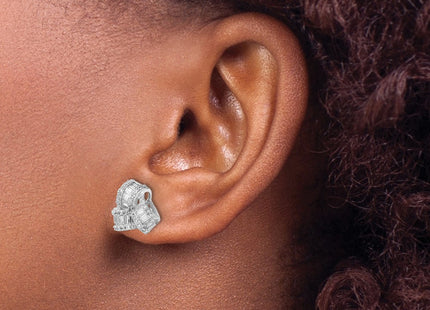 Sterling Silver Earrings Style QCM1485 - Classique Jewelry Inc.