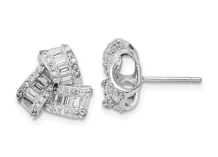 Sterling Silver Earrings Style QCM1485 - Classique Jewelry Inc.