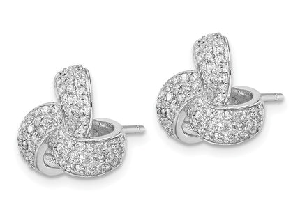 Sterling Silver Earrings Style QCM1486 - Classique Jewelry Inc.