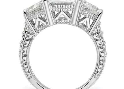 Sterling silver cubic zirconia ring, alternate view