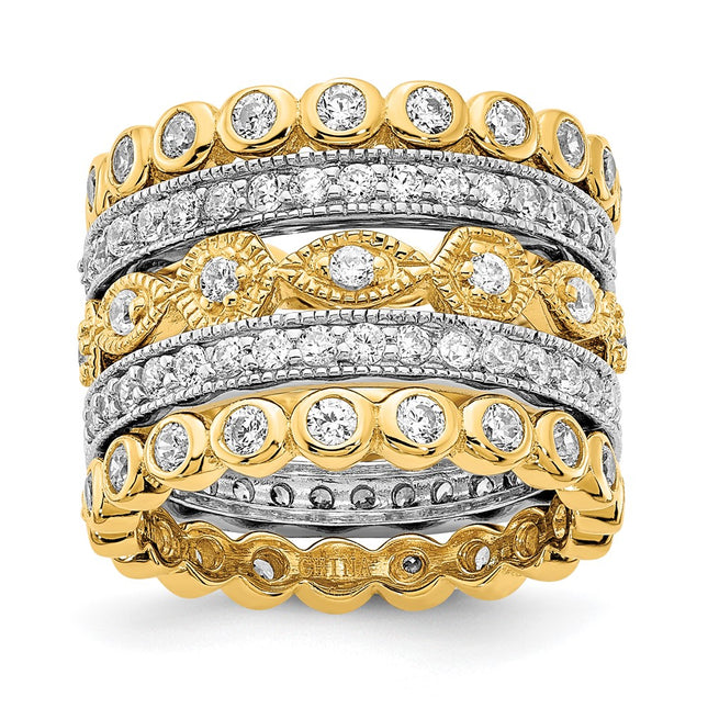 Sterling silver cubic zirconia band