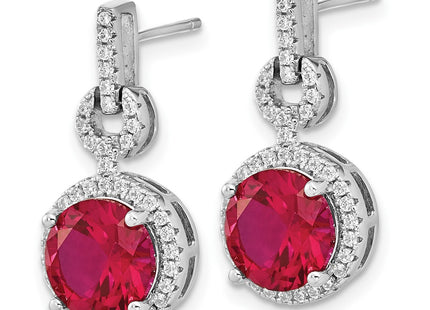 Sterling silver cubic zirconia earrings, alternate view