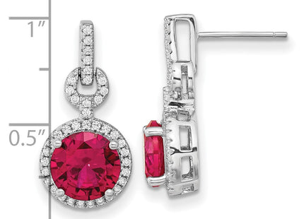 Sterling silver cubic zirconia earrings, further view