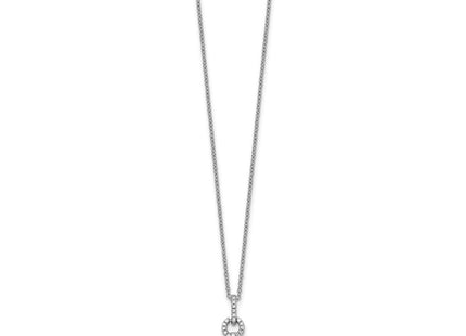 Sterling silver cubic zirconia earrings, alternate view