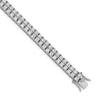 Cheryl M Sterling Silver Rhodium-plated Brilliant-cut CZ Two Row 7. Tennis Bracelet