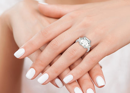 Sterling silver cubic zirconia ring