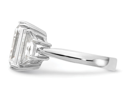 Sterling silver cubic zirconia ring, further view