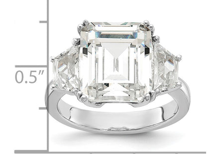 Sterling silver cubic zirconia ring, another view