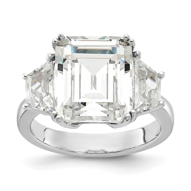 Sterling silver cubic zirconia ring
