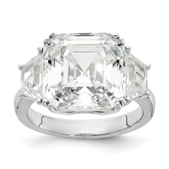 Sterling silver cubic zirconia ring