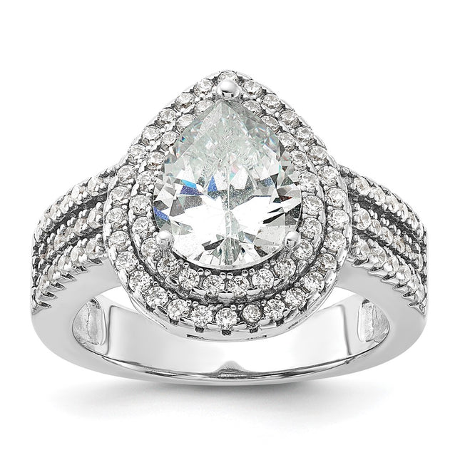 Sterling silver cubic zirconia ring