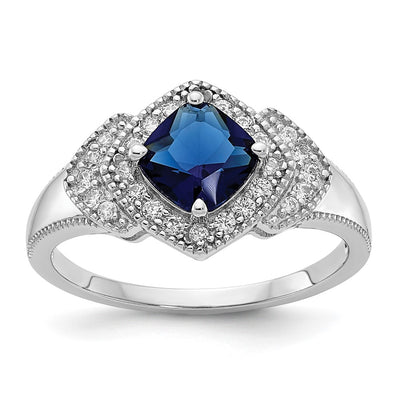 Sterling silver cubic zirconia ring