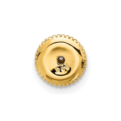 Cheryl M Sterling Silver Gold-tone Brilliant-cut CZ Stud Post Earrings