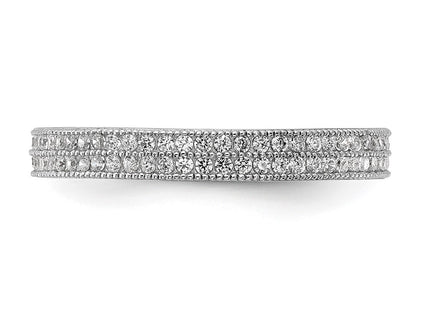 Sterling silver cubic zirconia ring, further view