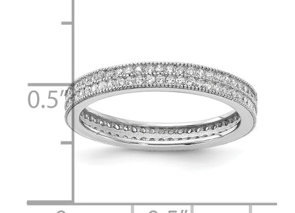 Sterling silver cubic zirconia ring, additional view