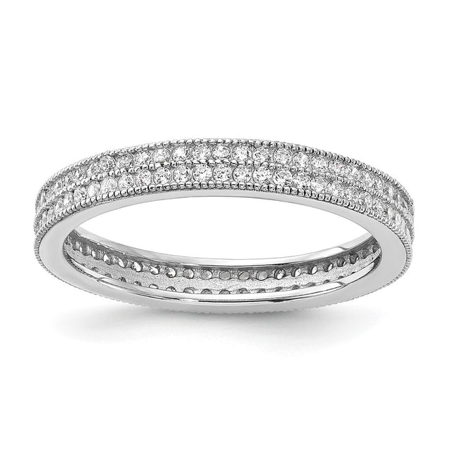 Sterling silver cubic zirconia ring
