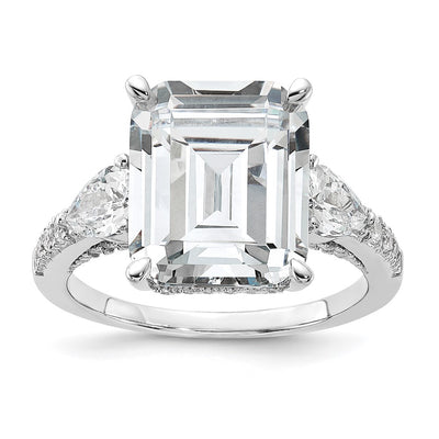 Sterling silver cubic zirconia ring