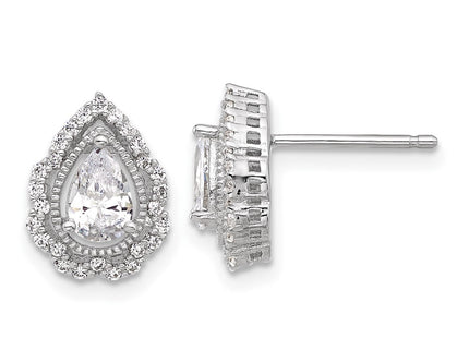 Sterling Silver Earrings Style QCM1590 - Classique Jewelry Inc.