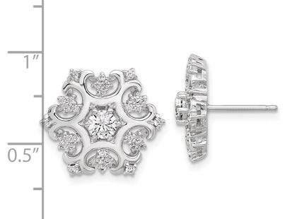 Sterling Silver Earrings Style QCM1596 - Classique Jewelry Inc.