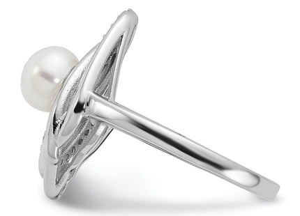 Sterling silver cubic zirconia teardrop ring, another view