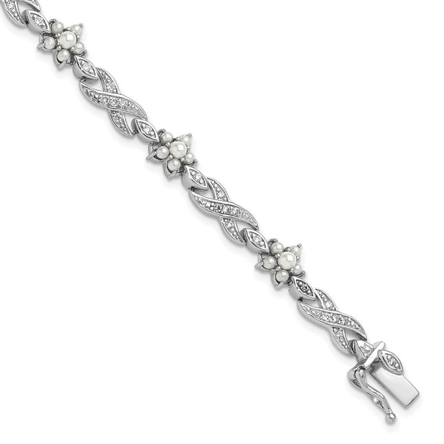 Sterling Silver Bracelets Style QCM1627 - Classique Jewelry Inc.