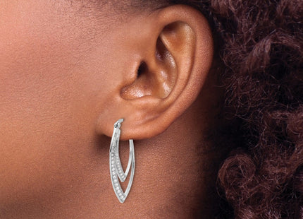 Sterling Silver Earrings Style QCM1637 - Classique Jewelry Inc.