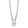 Cheryl M Sterling Silver Rhodium-plated Brilliant-cut CZ Pear Shaped Necklace