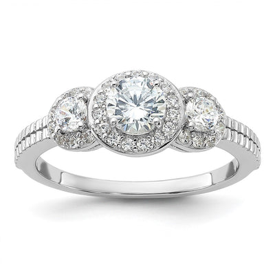 Sterling silver cubic zirconia ring