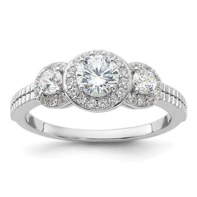 Sterling silver cubic zirconia ring