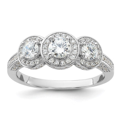 Sterling silver cubic zirconia ring
