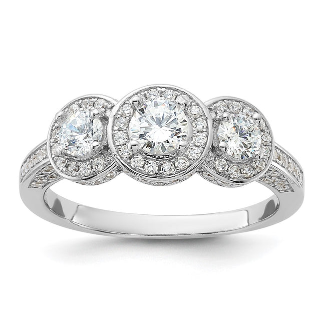 Sterling silver cubic zirconia ring