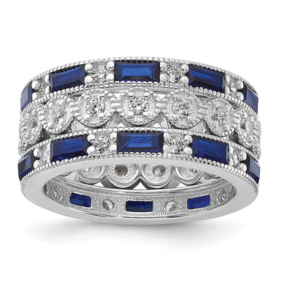 Sterling silver cubic zirconia ring