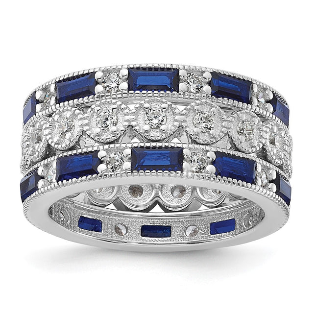 Sterling silver cubic zirconia ring