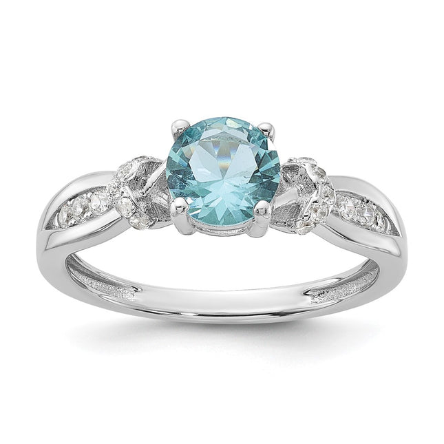 Sterling silver cubic zirconia ring