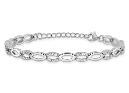 Sterling Silver Bracelets Style QCM1666 - Classique Jewelry Inc.